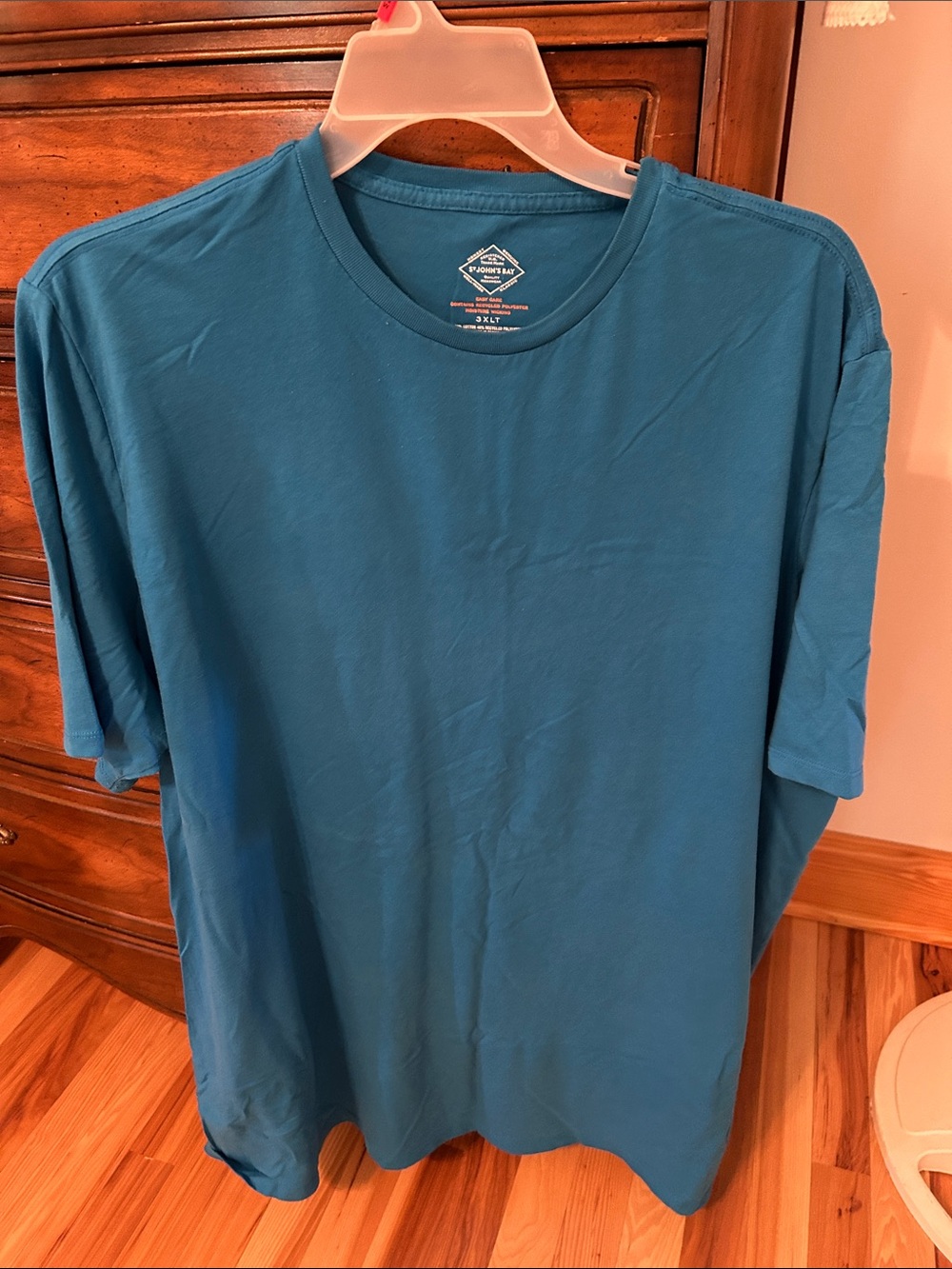 St. John's Bay Men's Short Sleeve Crew Tee in Teal Blue